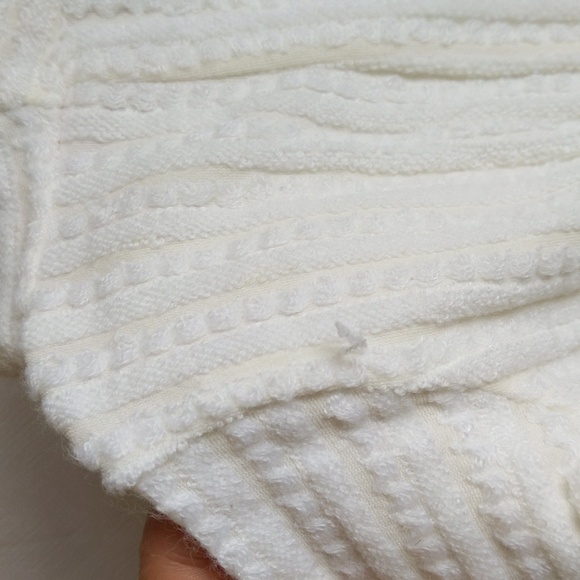 vintage tiny tots knitting mills white knit jumpsuit with hood newborn baby - Picture 8 of 9